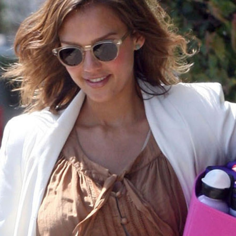 OLIVER PEOPLES SHELDRAKE in Buff / Green C MSRP$462 Jessica Alba’s  Fav